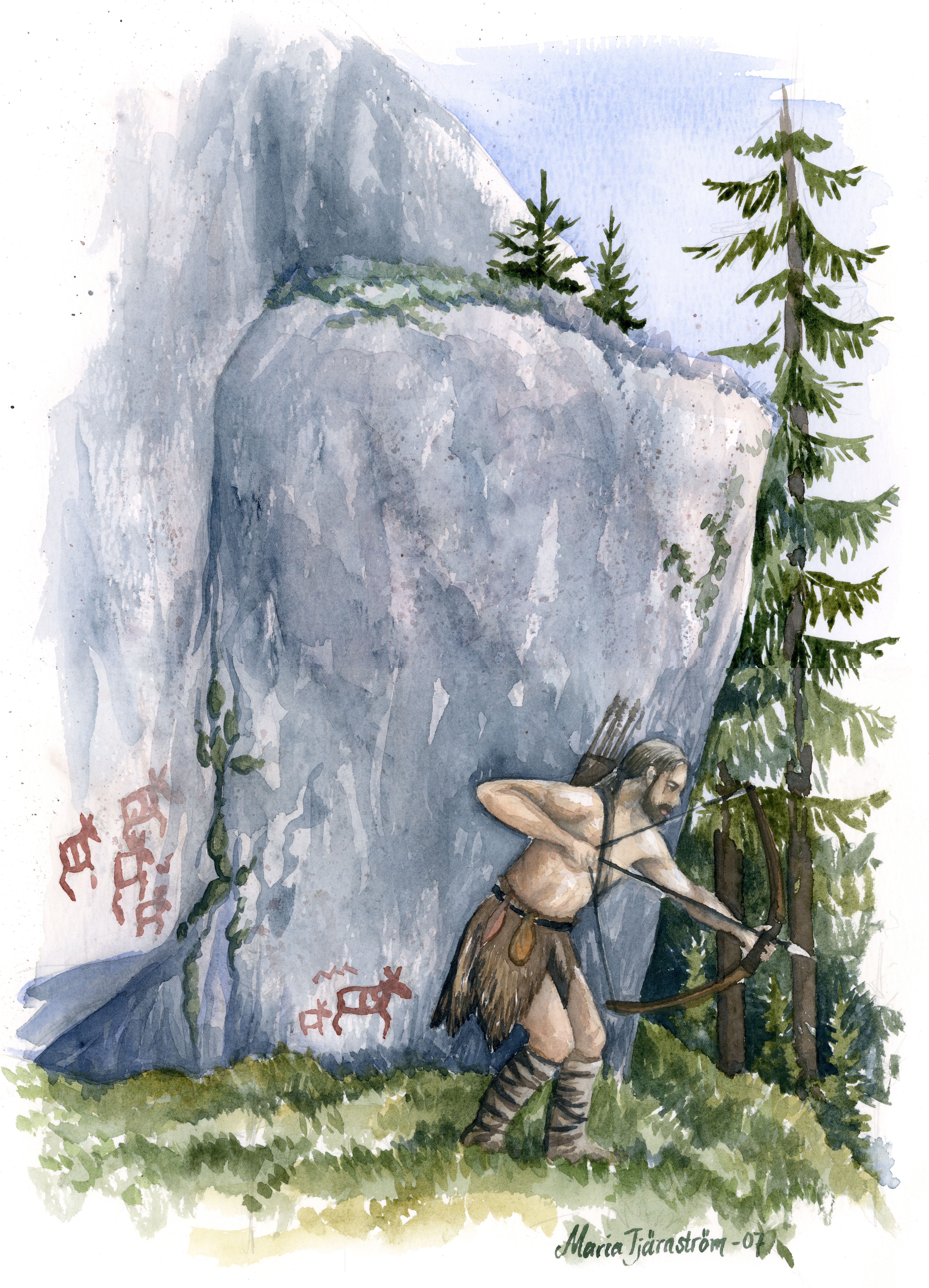 Förhistoriskt älgpass vid Högberget